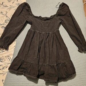 ASOS Charcoal Long Sleeve Wedding Dress